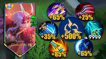 CARA MAIN AGGRESSIVE & PERFECT ONE SHOT BUILD FOR KARRIE!🔥 CRITICAL HACK BUILD 2025!😈 (must try)