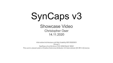 SynCaps v3 Showcase Video