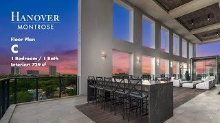C Floor Plan: 1 bd / 1 ba