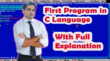 First C Program with full Explanation in Urdu/Hindi | How to Create First Program in C Language