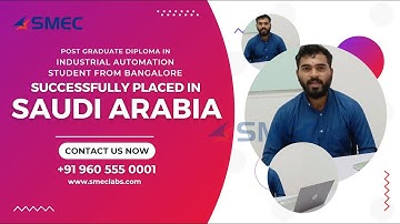 Industrial Automation Student from Bangalore placed in Saudi Arabia