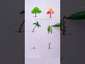 6 Easy way to draw trees #art #painting #drawing #short