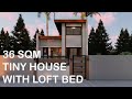 36 SQM TINY HOUSE WITH LOFT BED | Konsepto Designs