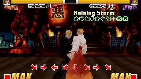 Fatal Fury Wild Ambition: Testing game with Geese Howard