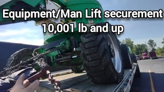 10,001 lb And Up Equipment /JLG ManLift Dot Required Securement