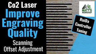 Improve Engraving Quality (Correct Scan Offset) on CNC Co2 Laser RD Works/LightBurn Software Config