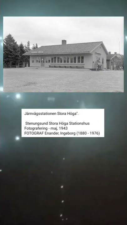 Järnvägsstationen Stora Höga'. Stenungsund Stora Höga StationshusFotografering - maj, 1943F