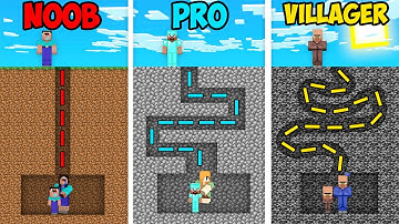 MAZE TO FAMILY CHALLENGE! Minecraft NOOB vs PRO vs VILLAGER! 100% TROLLING HARD LONG GIANT TRAP