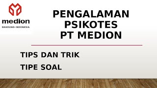 PT MEDION APTITUDE TEST (ONLINE PSYCHOLOGICAL TEST) EXPERIENCE #jobselection #jobpsychologicaltest
