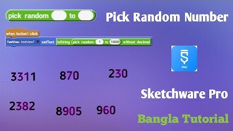 Pick random number || Sketchware Pro Tutorial || Bosunia Tech