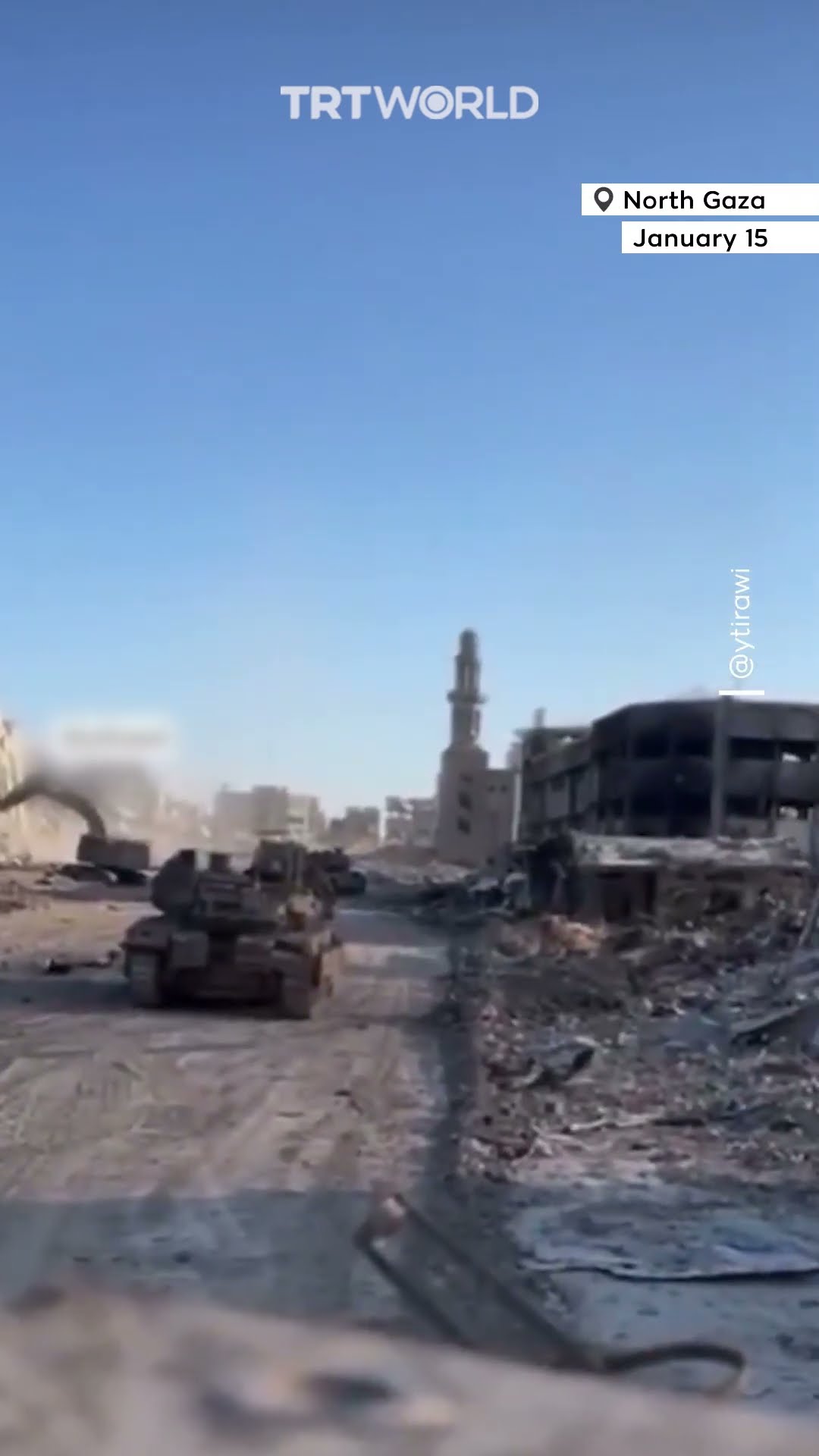 Israel carries out simultaneous destruction in northern Gaza