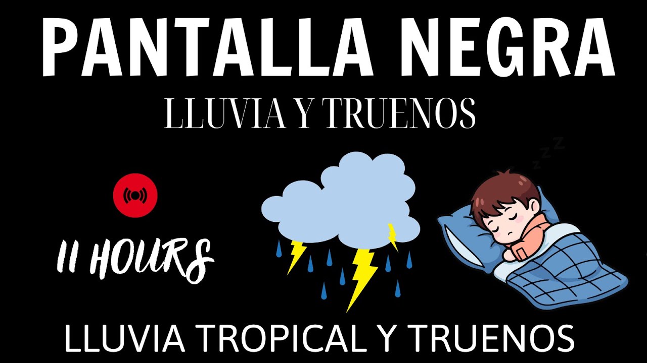 Lluvia Tropical y Truenos para Dormir Relajadamente y Sin Estrés