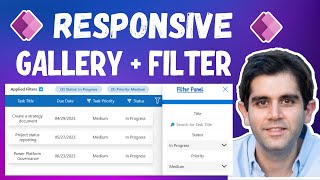 Power Apps Tutorial  Responsive Screen with Gallery & Filters  Beginner to Advanced