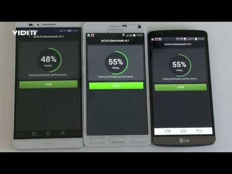 Samsung Galaxy Note 4 vs. LG G3 vs. Huawei Ascend Mate 7 - AnTuTu Benchmark