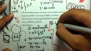 APcen Physics EP2.16 การเคลื่อนที่แนวเส้นตรง (แบบฝึกหัดที่ 6)