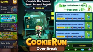 ALOE COOKIE'S SECRET RESEARCH PROJECT EVENT! (Cookie Run: OvenBreak)