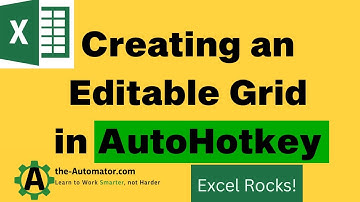 😲Creating an editable Grid in AutoHotkey- Excel saves the day❗