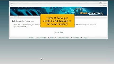 HostMetro - cPanel - How to take Backups