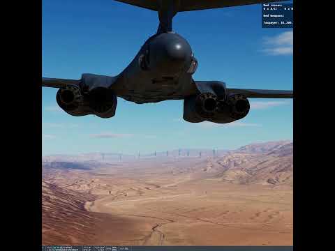 B-1B Bomber With 200 Mini Missiles vs 30 Killer UAVs #DCSWorld