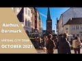 Aarhus, Denmark 🇩🇰 , Virtual city tour, 23 October 2021, HD