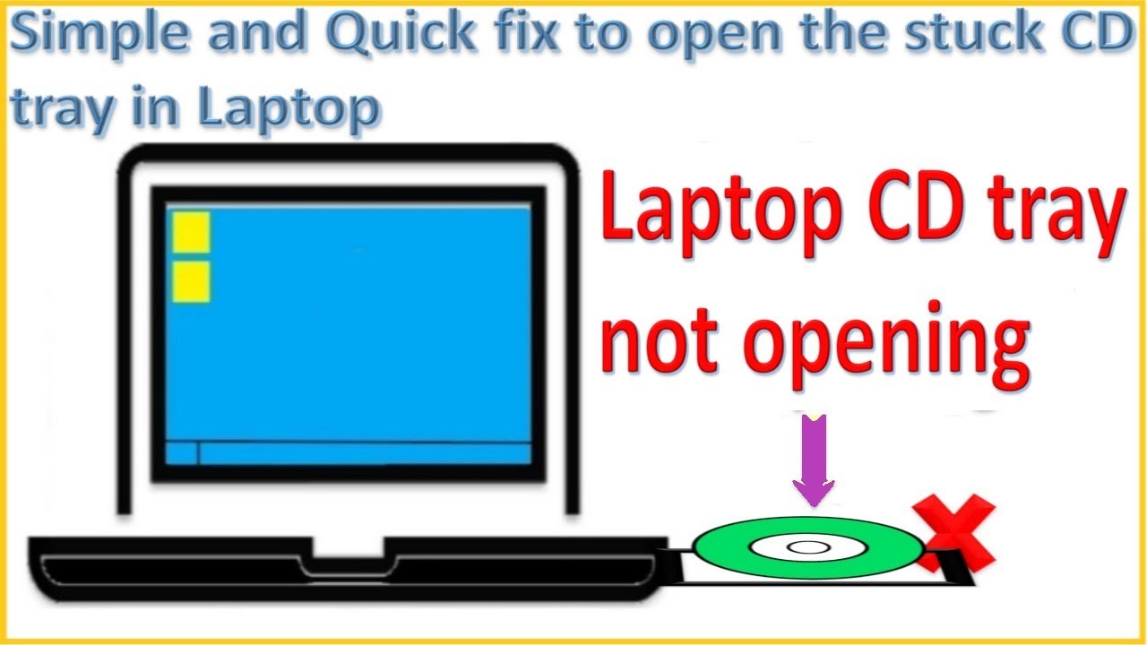 One simple easy trick to open a stuck CD tray in Laptop Tech Knowledge Tutor YouTube