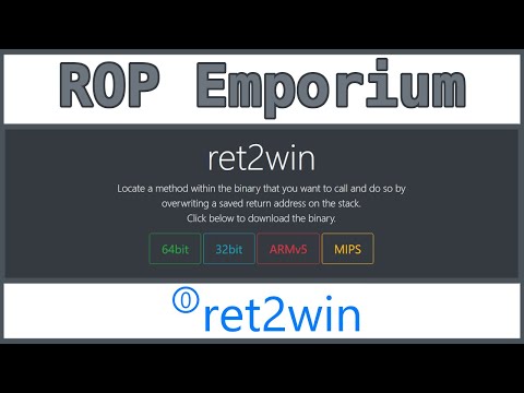 1 - ROP Emporium Series - ret2win