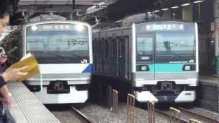 【FHD】常磐線柏駅 651系スーパーひたち18号発車・E233系・E531系到着