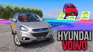 Hyundai vs Volvo SUV Arabalar Renkli Havuz Parkurunda - GTA 5 by Örümcek Abi 16,347 views 9 days ago 15 minutes