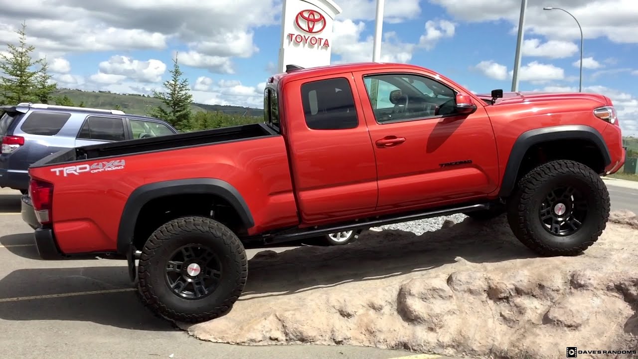 Lifted 2016 Toyota Tacoma Access Cab on 35 Inch Tires - YouTube