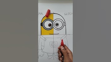 1 drawing but 4different styles, Minion. part-2 #shorts