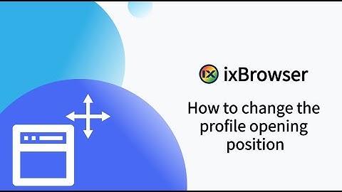 How to change the profile opening position