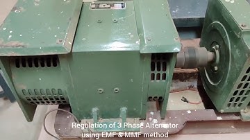 Regulation of 3 Phase Alternator using EMF & MMF method - Electrical Engineering Lab - Mechanical