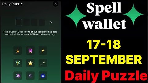Spell wallet puzzle today 17 & 18 September | spell wallet daily puzzle | #spellwallet #combo |