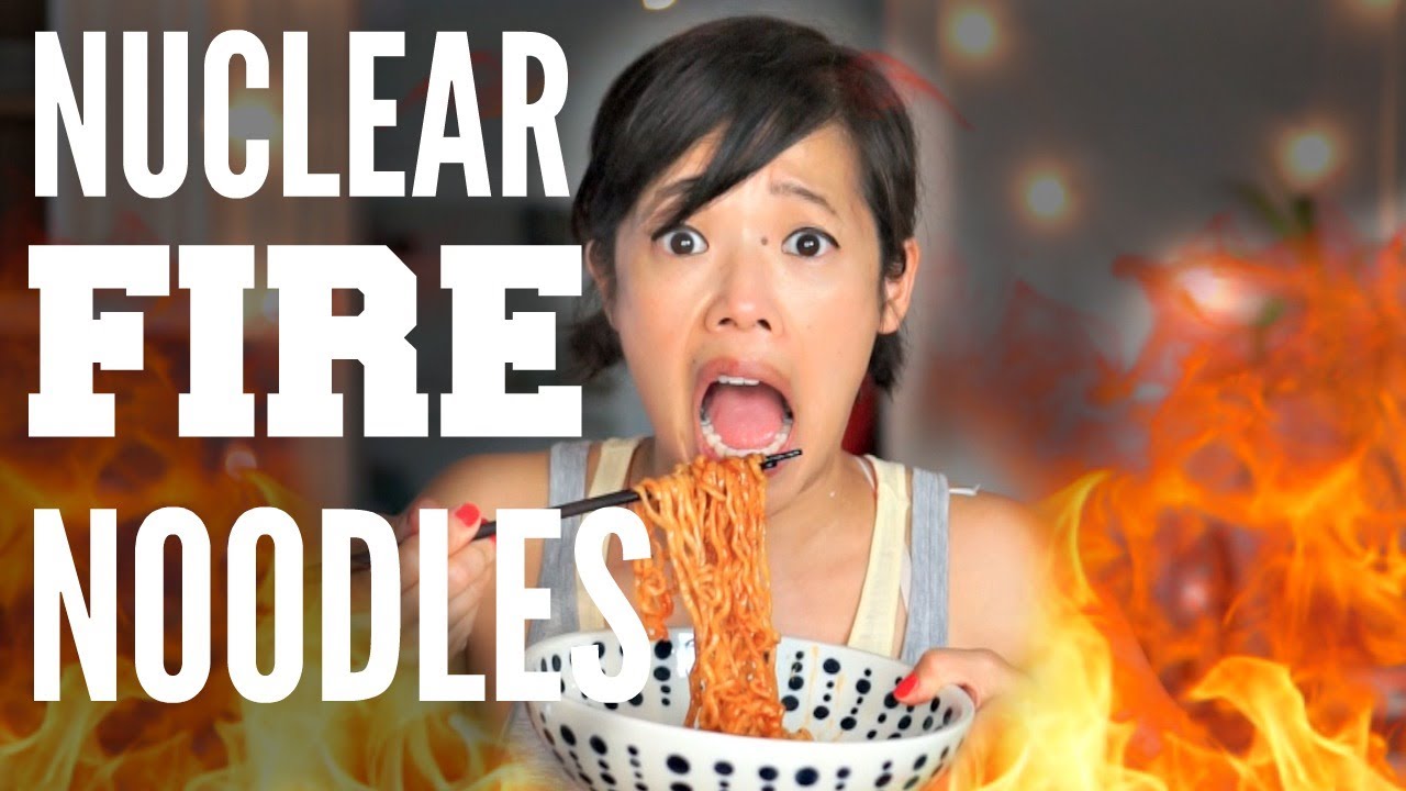NUCLEAR FIRE Noodle CHALLENGE | Samyang 2x Spicy Chicken Ramen | emmymade