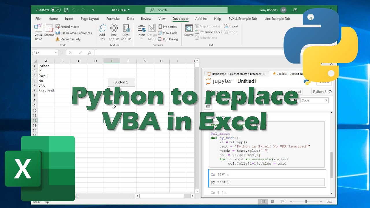 Can you replace VBA with Python in Excel?