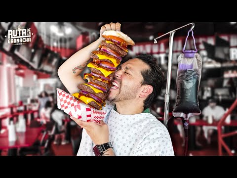 Video thumbnail: 20,000 CALORÍAS en una Hamburguesa GIGANTE vs Tacos el GORDO en Las Vegas 🇺🇸 🔥