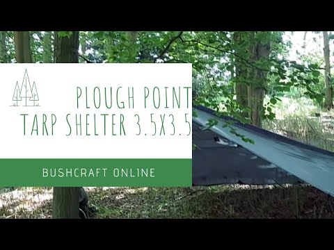 Traditional Plough Point Tarp Setup 3.5x3.5