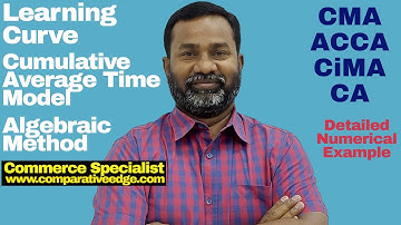 Learning Curve Factor | Learning Curve Analysis | CMA | ACCA F5 | CIMA | CA | Commerce Specialist |