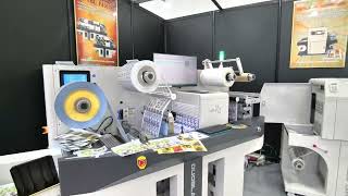 Valloy and Vorey at K-PRINT in Korea with AuraCut A8 digital label die cutter and digital printer