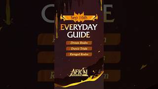16th September Guide for #afkjourney | #dreamrealm #duratrials #ravagedrealm