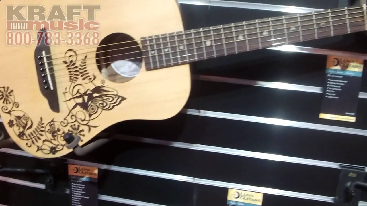 Kraft Music - Luna Safari Acoustic Guitars NAMM 2015 - YouTube