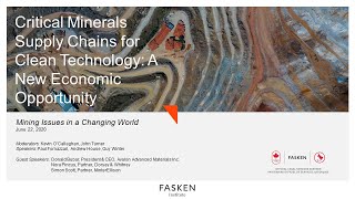 Fasken Global Mining Series - Critical Minerals Supply Chains