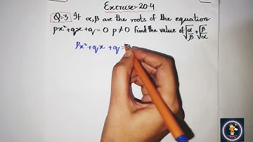 Exercise 20.4 Class 10 maths sindh board Unit 20 Theories of Quadratic Equation| Ex 20.4 Q3 Class10