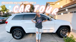 decorate my new car with me + car tour!! ✰ 2018 jeep grand cherokee
