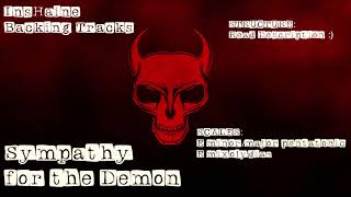 SYMPATHY FOR THE DEMON E MIXOLYDIAN Jam Track 108 bpm InsHaine Backing Tracks