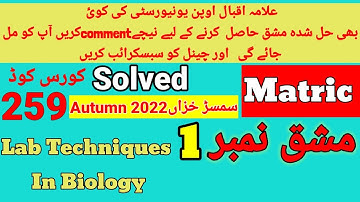 AIOU Code 259 Solved Assignment No.1 Autumn 2022