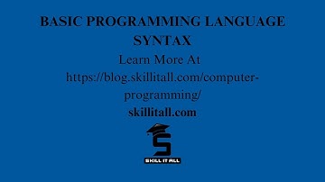 BASIC PROGRAMMING LANGUAGE SYNTAX