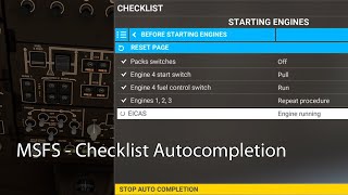 MSFS  Checklist Autocompletion