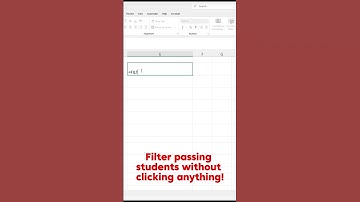 ✅ Excel FILTER Function 💡 Show Only Passing Students with 1 Formula! #exceltips