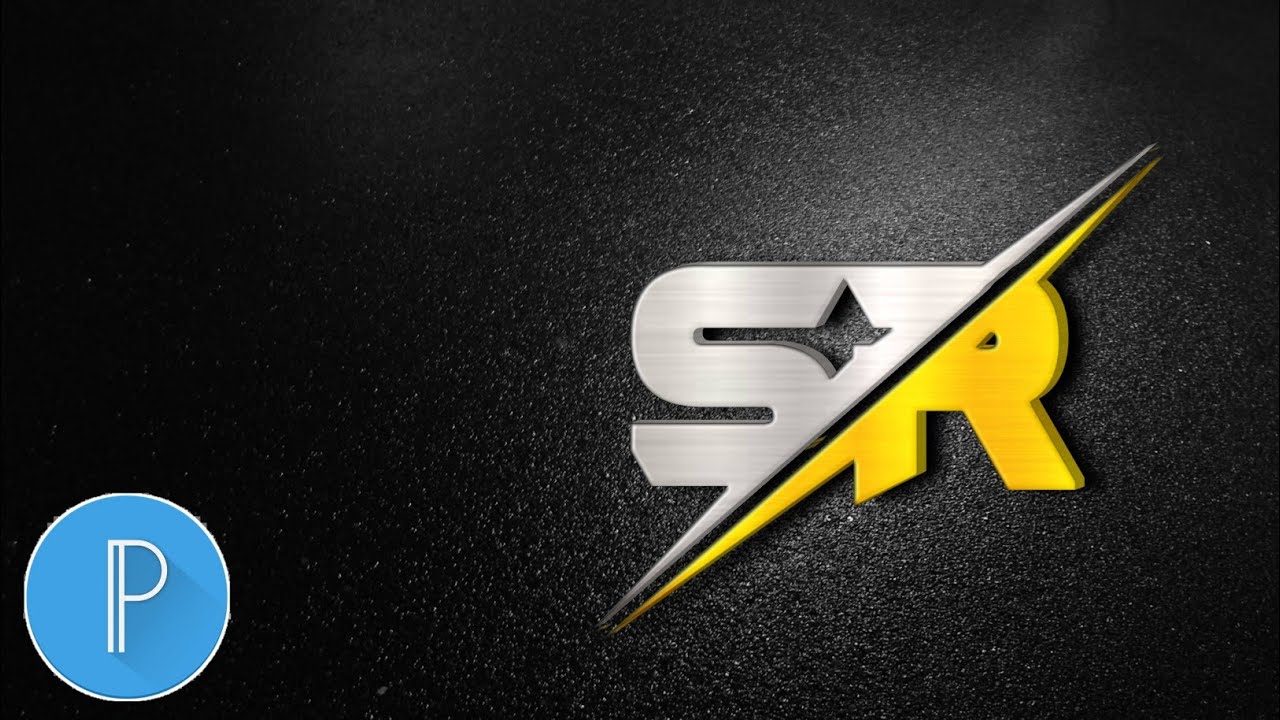 S R Logo design on Android phone | SR logo design on pixellab tutorial 